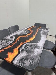 Стол кухонный обеденный прямоугольный дизайнерский лофт THETABLE RU 160х80 4.20/1.2