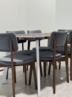 Стол кухонный обеденный прямоугольный дизайнерский лофт THETABLE RU 140х80 4.20/4.2