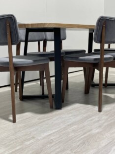 Стол кухонный обеденный прямоугольный дизайнерский лофт THETABLE RU 180х80 8.13/1.1