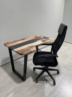 Стол компьютерный с вырезом дизайнерский лофт THETABLE RU 120х80 3.25/2.1 Стол компьютерный с вырезом дизайнерский лофт THETABLE RU 120х80 3.25/2.1