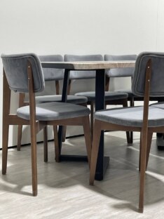 Стол кухонный обеденный прямоугольный дизайнерский лофт THETABLE RU 160х80 3.30/1.1