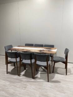 Стол кухонный обеденный прямоугольный дизайнерский лофт THETABLE RU 180х80 3.22/1.2