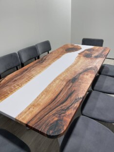 Стол кухонный обеденный прямоугольный дизайнерский лофт THETABLE RU 250х100 3.11/1.2