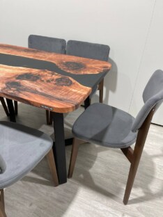 Стол кухонный обеденный прямоугольный дизайнерский лофт THETABLE 120х80 3.8/1.1