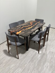 Стол кухонный обеденный прямоугольный дизайнерский лофт THETABLE RU 160х80 4.11/1.1