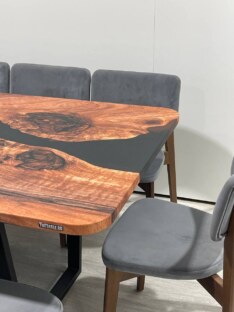 Стол кухонный обеденный прямоугольный дизайнерский лофт THETABLE RU 250х100 3.8/2.1