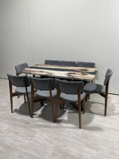 Стол кухонный обеденный прямоугольный дизайнерский лофт THETABLE RU 160х80 3.19/1.1