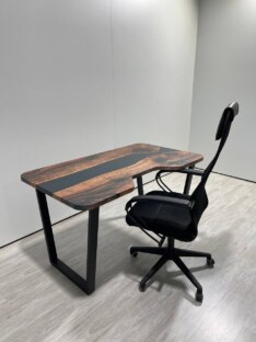 Стол компьютерный с вырезом дизайнерский лофт THETABLE 140х80 3.26/2.1