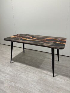 Стол кухонный обеденный прямоугольный дизайнерский лофт THETABLE RU 120х80 4.11/6.1