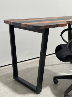 Стол компьютерный с вырезом дизайнерский лофт THETABLE RU 140х70 3.26/2.1