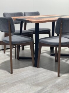 Стол кухонный обеденный прямоугольный дизайнерский лофт THETABLE RU 120х80 3.12/1.1