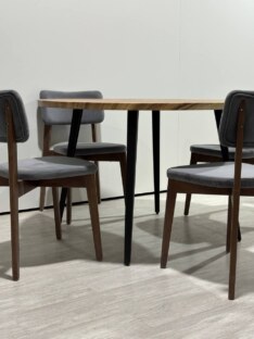 Стол кухонный обеденный круглый дизайнерский лофт THETABLE 120х32 9.2/6.1