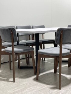 Стол кухонный обеденный прямоугольный дизайнерский лофт THETABLE RU 150х80 2.21/3.1