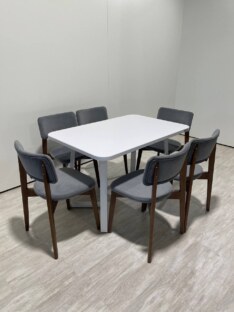 Стол кухонный обеденный прямоугольный дизайнерский лофт THETABLE RU 120х80 2.23/1.2