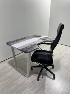 Стол компьютерный с вырезом дизайнерский лофт THETABLE RU 120х80 3.23/2.2