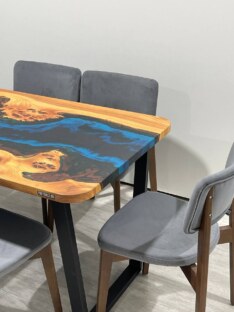 Стол кухонный обеденный прямоугольный дизайнерский лофт THETABLE RU 120х80 4.1/2.1 Стол кухонный обеденный прямоугольный дизайнерский лофт THETABLE RU 120х80 4.1/2.1