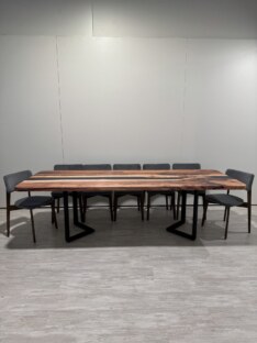 Стол кухонный обеденный прямоугольный дизайнерский лофт THETABLE RU 250х100 5.8/3.1 Стол кухонный обеденный прямоугольный дизайнерский лофт THETABLE RU 250х100 5.8/3.1