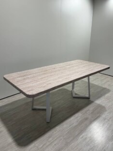 Стол кухонный обеденный прямоугольный дизайнерский под травертин THETABLE RU 140х80 16.1/1.2 Стол кухонный обеденный прямоугольный дизайнерский под травертин THETABLE RU 140х80 16.1/1.2