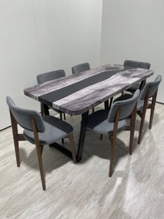 Стол кухонный обеденный прямоугольный дизайнерский лофт THETABLE RU 180х80 3.40/2.1