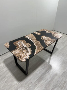 Стол кухонный обеденный прямоугольный дизайнерский лофт THETABLE RU 120х80 2.71/2.1