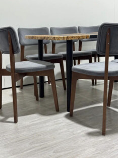 Стол кухонный обеденный прямоугольный дизайнерский лофт THETABLE RU 140х80 2.73/11.1