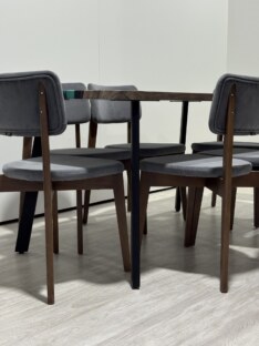 Стол кухонный обеденный прямоугольный дизайнерский лофт THETABLE RU 140х80 4.9/4.1