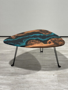 Стол журнальный медиатор дизайнерский лофт THETABLE RU 89х66 4.5/9.1-3