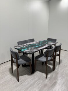 Стол кухонный обеденный прямоугольный дизайнерский лофт THETABLE 160х80 4.18/1.1