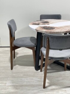 Стол кухонный обеденный круглый дизайнерский лофт THETABLE RU 90х32 3.34/1.1