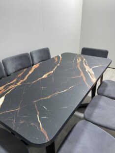 Стол кухонный обеденный прямоугольный дизайнерский лофт THETABLE RU 160х80 2.7/1.1