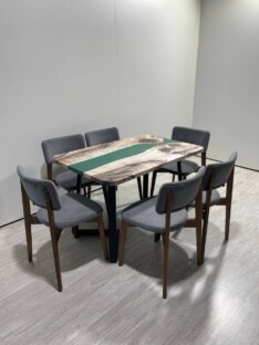 Стол кухонный обеденный прямоугольный дизайнерский лофт THETABLE RU 140х80 3.21/1.1