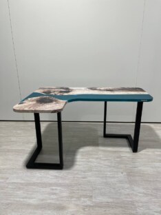 Стол письменный угловой дизайнерский лофт THETABLE 150х100 3.29/3.1