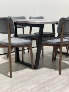 Стол кухонный обеденный прямоугольный дизайнерский лофт THETABLE RU 120х80 3.27/2.1