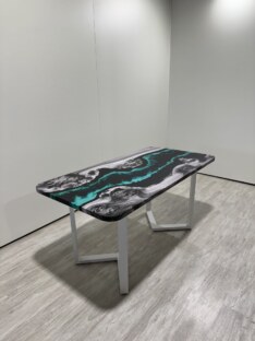 Стол кухонный обеденный прямоугольный дизайнерский лофт THETABLE RU 200х90 4.18/3.2