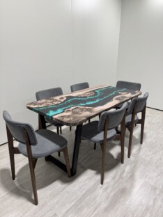 Стол кухонный обеденный прямоугольный дизайнерский лофт THETABLE 180х80 4.13/2.1