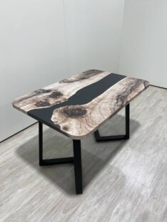 Стол кухонный обеденный прямоугольный дизайнерский лофт THETABLE RU 120х80 3.30/1.1