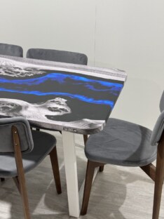 Стол кухонный обеденный прямоугольный дизайнерский лофт THETABLE RU 200х90 4.17/2.2