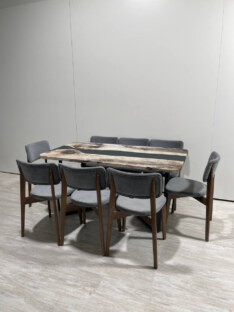 Стол кухонный обеденный прямоугольный дизайнерский лофт THETABLE RU 220х90 3.30/3.1 Стол кухонный обеденный прямоугольный дизайнерский лофт THETABLE RU 220х90 3.30/3.1
