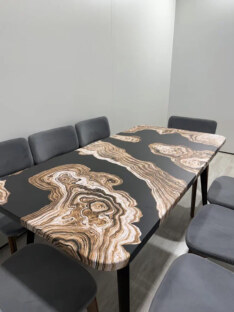 Стол кухонный обеденный прямоугольный дизайнерский лофт THETABLE RU 140х80 2.71/6.1