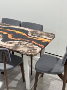 Стол кухонный обеденный прямоугольный дизайнерский лофт THETABLE RU 180х80 4.15/2.2