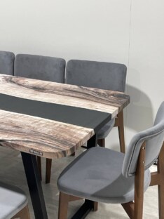 Стол кухонный обеденный прямоугольный дизайнерский лофт THETABLE RU 180х80 3.30/1.1