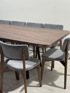 Стол кухонный обеденный прямоугольный дизайнерский лофт THETABLE RU 250х100 6.4/1.1