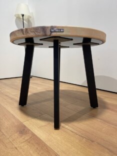 Стол журнальный круглый дизайнерский лофт THETABLE 70х48 13.1/5.1