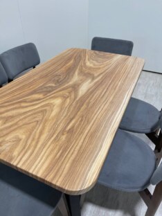Стол кухонный обеденный прямоугольный дизайнерский лофт THETABLE RU 140х80 8.13/1.1