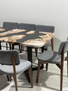 Стол кухонный обеденный прямоугольный дизайнерский лофт THETABLE RU 160х80 2.71/3.1