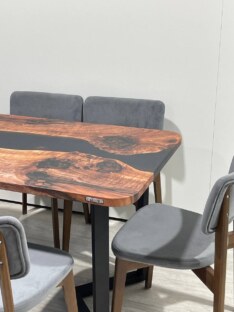 Стол кухонный обеденный прямоугольный дизайнерский лофт THETABLE RU 120х80 3.1/3.1