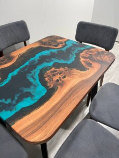 Стол кухонный обеденный прямоугольный дизайнерский лофт THETABLE RU 90х70 4.5/4.1