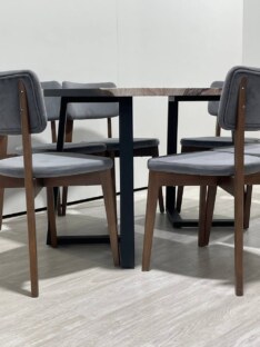 Стол кухонный обеденный прямоугольный дизайнерский лофт THETABLE RU 120х80 3.30/1.1