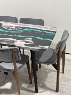 Стол кухонный обеденный прямоугольный дизайнерский лофт THETABLE RU 140х80 4.18/6.1