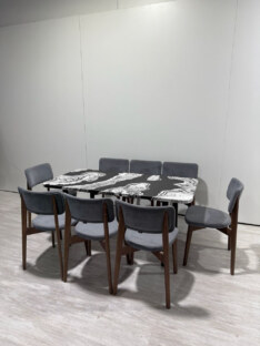 Стол кухонный обеденный прямоугольный дизайнерский лофт THETABLE RU 140х80 2.72/11.1